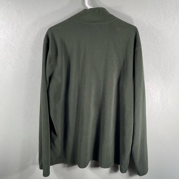 EDDIE BAUER Men's Green Quest Quarter Zip Fleece Pullover Jacket Size TXL - Picture 4 of 6